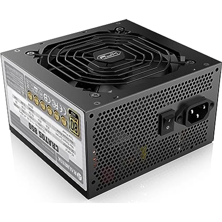Raijintek CRATOS 850, Vollmodulares ATX Netzteil mit 850W, 80PLUS Gold, PCIe Gen 5.1, Schutzfunktionen, Schwarz, 5 Jahre Garantie – Bild 1