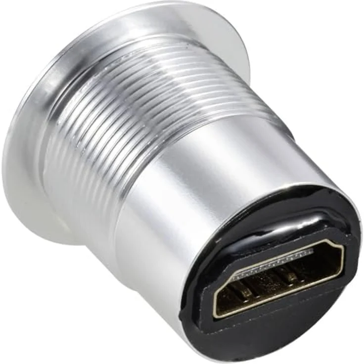 TRU COMPONENTS TC-11980452 HDMI Panel-Adapter Buchse HDMI-Buchse - HDMI-Buchse Silber Inhalt: 1 St. – Bild 2