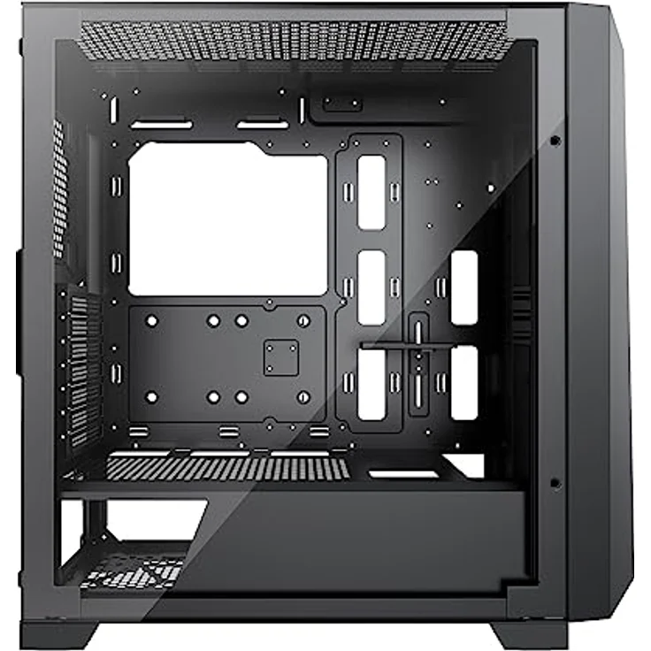 Xilence Xilent X X912.ARGB Gaming PC Gehäuse, 3X 120mm ARGB Lüfter, 1x schwarzer Lüfter, ATX Midi Tower Case, Mesh Front Panel für Guten Airflow und PWM/ARGB Control Board, Glas Side Panel, schwarz – Bild 5
