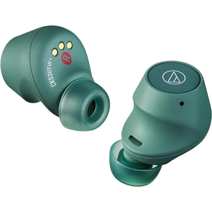 Audio-Technica ATH-CKS30TW+ Kabellose Kopfhörer (Grün) mit Equalizer und Active Noise Cancelling – Bild 3