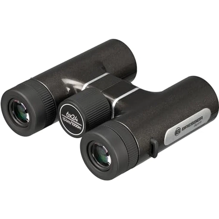 Bresser Spirit 6 x 24, Kompaktes Fernglas mit 6-facher Vergrößerung und weitem Sichtfeld, schwarz – Bild 4