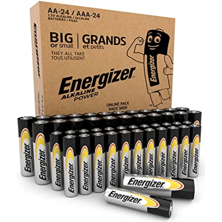 Energizer Alkaline Power AA und AAA Batterien Kombipack (48 Stück) - 1,5V, 7 Jahre lagerfähig, langlebige Energie für Haushalt und Büro – Bild 1