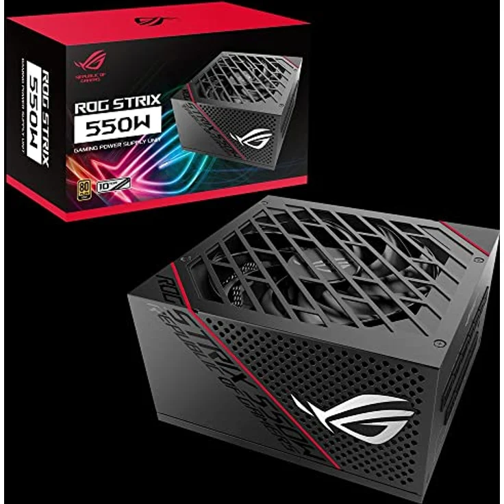 ASUS ROG Strix 550G Netzteil (550 Watt, 80 Plus Gold, 0dB-Kühlung) – Bild 2