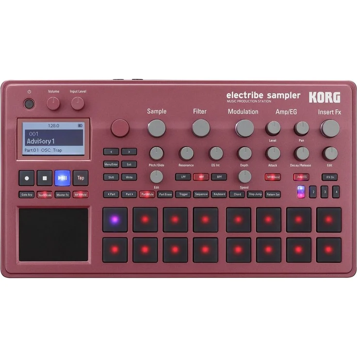 Korg Electribe Sampler Red, Sample-basierte Beat Machine mit verbessertem Step-Sequenzer und hybrider Synth Engine
