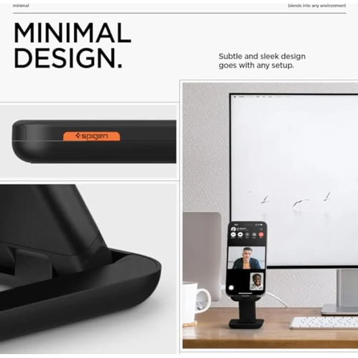 Spigen Magslide Universal Stand, Smartphone Halterung mit verstellbarem Design, Schwarz – Bild 5