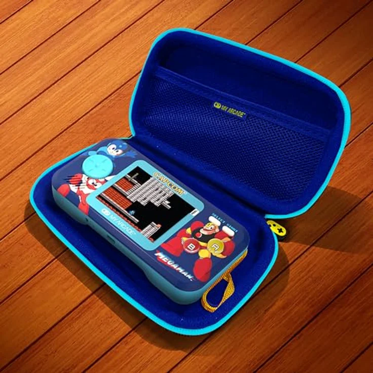 My Arcade Pocket Player Pro, Handheld-Spielkonsole mit 6 integrierten Mega Man-Spielen, 2.75-Zoll-Farbdisplay und Reiseetui – Bild 2