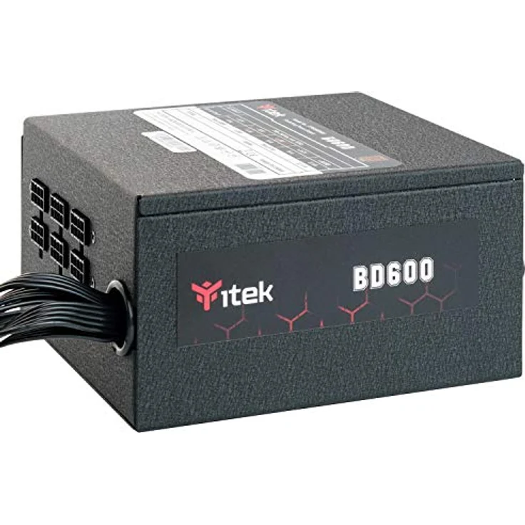 iTek BD600 Netzteil 600 Watt, HDB Hydraulic Dynamic Bearing, Aktiver PFC-Schutz, 80 Plus Bronze Zertifizierung, DC to DC Switching Konverter, schwarzes Gehäuse – Bild 1