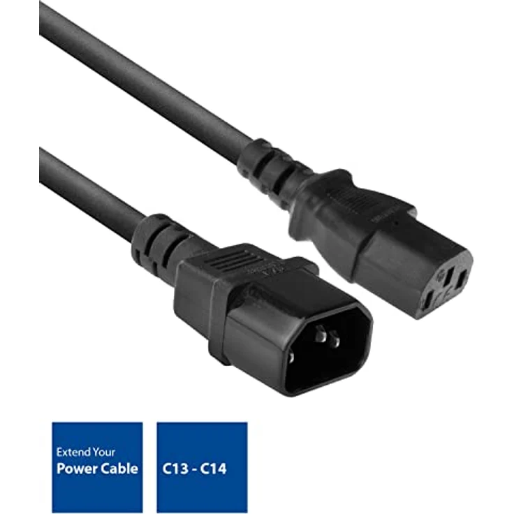 POWERCORD C13-C14 BLACK 1.80M – Bild 3