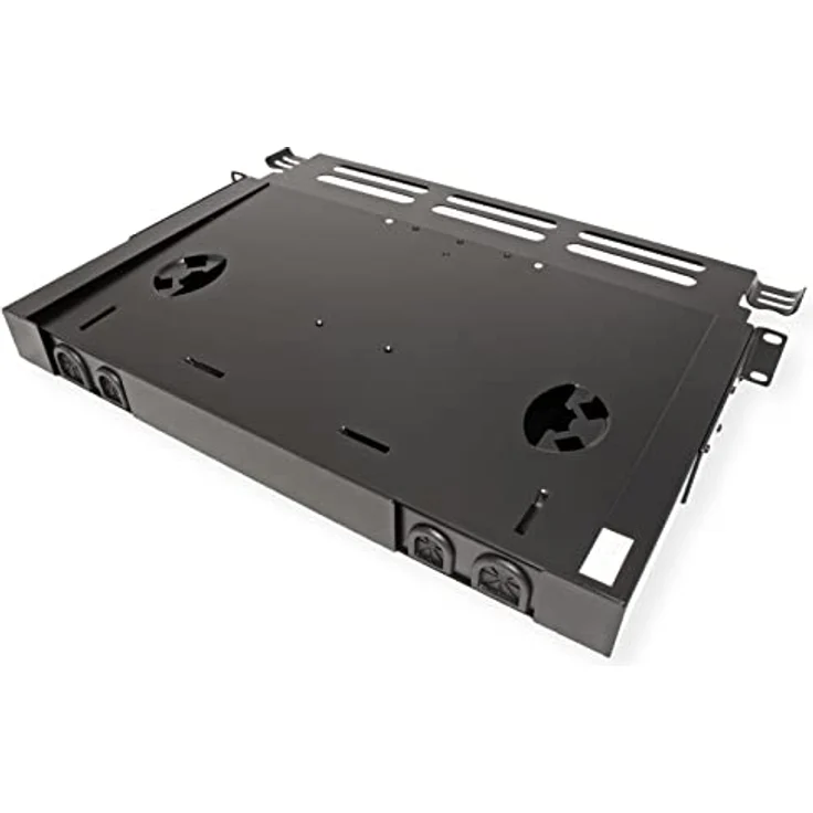 Roline 21.17.0350 LWL-Patchpanel 483mm (19"), ausziehbar, für bis zu 12 SC-Simplex oder LC-Duplex Kupplungen, Stahlblech schwarz – Bild 4