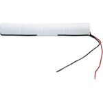 Akku Pack 4,8V 4000mAh für Notbeleuchtung Stab NiCd L4x1 4xD-Hochtemperaturzellen Kabel