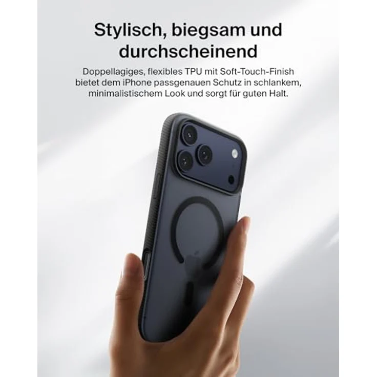 Belkin Grip SheerForce Schutzhülle für iPhone 17 Pro Max, Stossschutz bis 2m, strukturiert, Schwarz – Bild 7