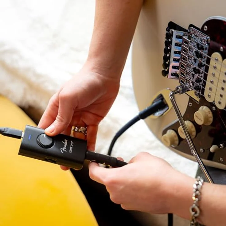 Fender Link I/O, Tragbares USB-C-Audio-Interface für E-Gitarre, 24 Bit / 96 kHz HiFi-Qualität, kompakt für die Tasche – Bild 4