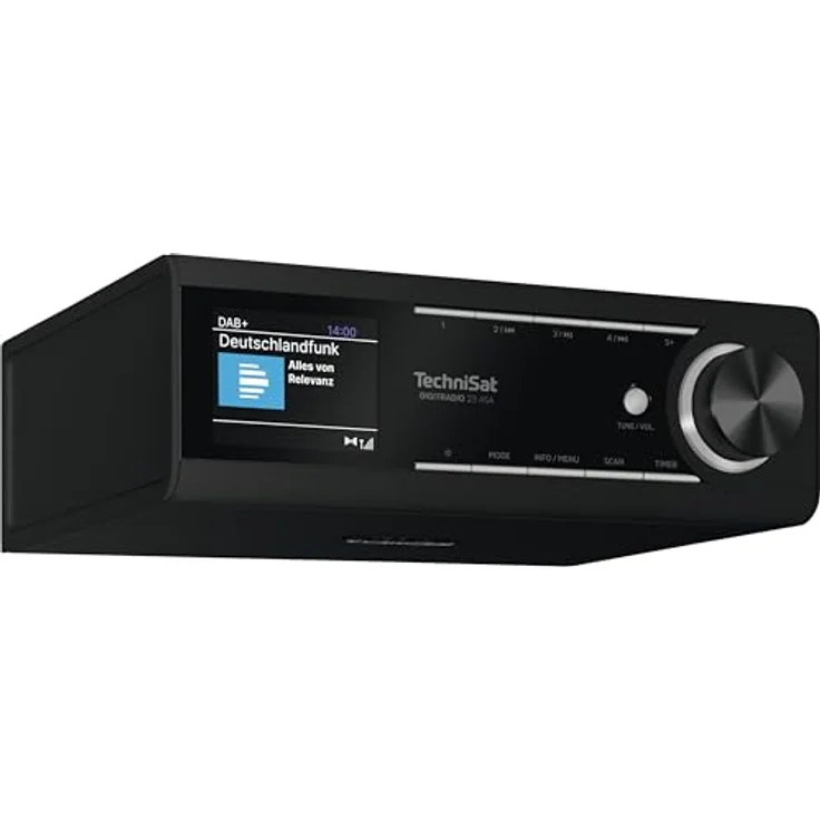 TechniSat DIGITRADIO 23 ASA, Küchen Unterbauradio mit DAB+, UKW, Bluetooth, Automatic Safety Alert und dimmbarem TFT Farbdisplay, schwarz – Bild 1