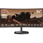 Cooler Master GM34-CWQ2 34" gebogener Gaming-Monitor - UWQHD (3440 x 1440), 165 Hz, 0,5 ms MPRT, VA-Panel, FreeSync Premium, Quantum Dot, HDR 400, DP 1.4, HDMI 2.0, USB Typ-C - Schwarz