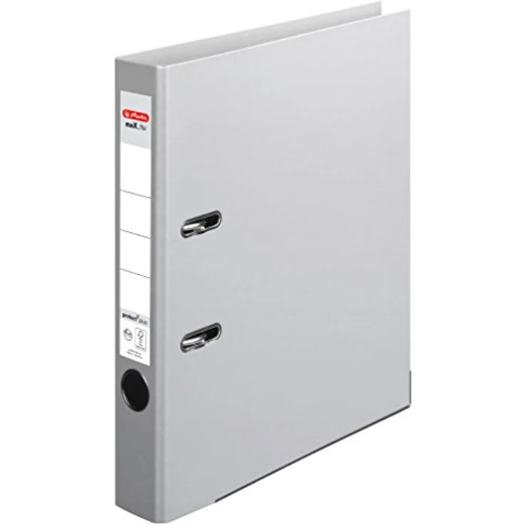 Herlitz Aktenordner maX.file »protect plus«, schmal, DIN A4, 5 cm Rückenbreite, Polypropylen, grau - Preisvergleich – Bild 2