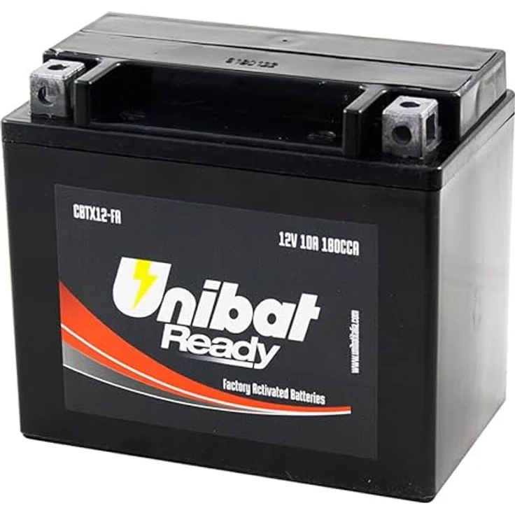 Unibat CBTX12 Batterie, 12 Volt, 180 Ampere, wartungsfrei, Blei-Kalzium-Legierung, dimensions: 150 x 87 x 130 mm – Bild 1