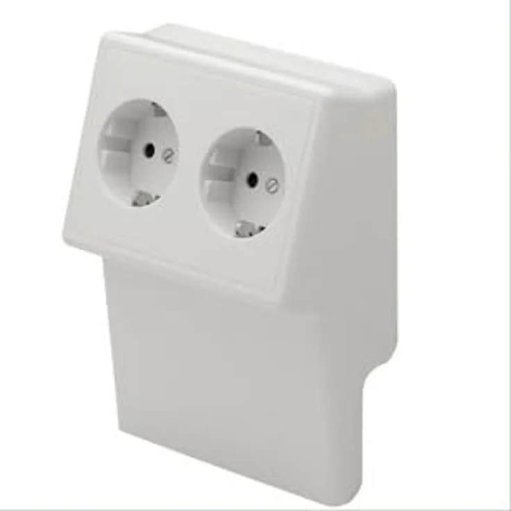 Gewiss NP42838 Slksltk Doppelgerätetankral9010, Steckdosenleiste aus Deutschland, Qualitätsgarantie