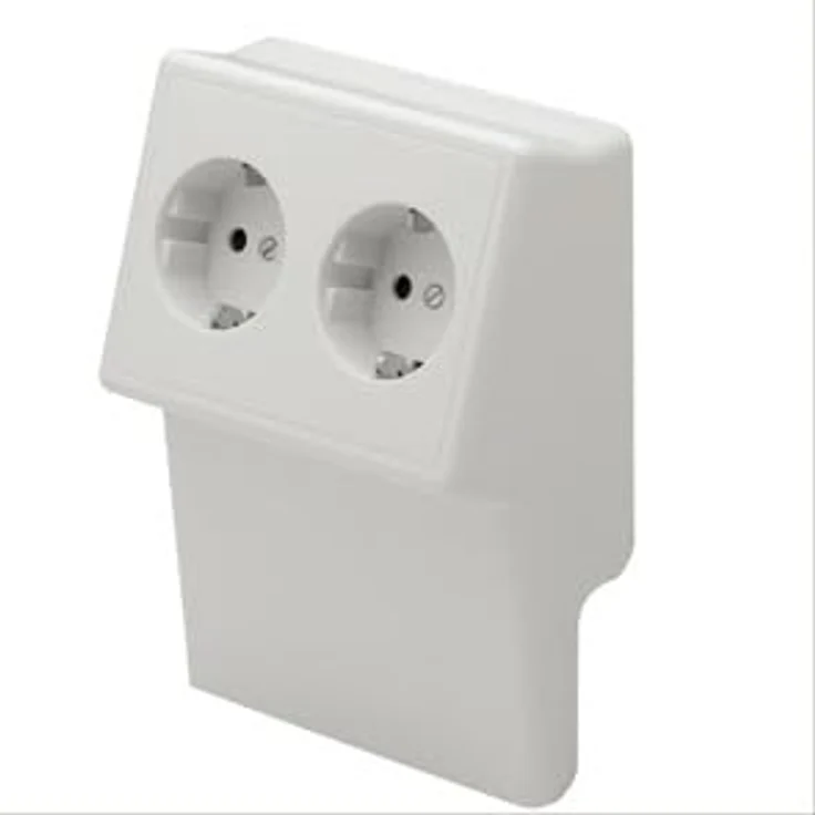 Gewiss NP42838 Slksltk Doppelgerätetankral9010, Steckdosenleiste aus Deutschland, Qualitätsgarantie – Bild 1