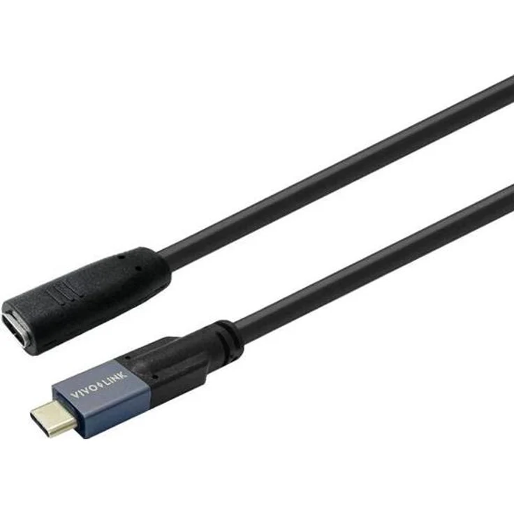 VivoLink PROUSBCMF2, 2 m USB-C Kabel, USB 3.2 Gen 2, 20 Gbps Datenübertragung, 100 Watt Leistung, Schwarz