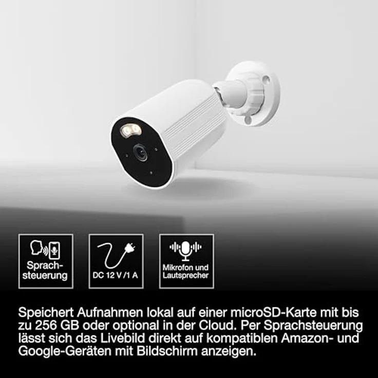 OSRAM SMART+ WIFI OUTD CAMERA FIXED, IP67 Überwachungskamera mit smarter Bewegungserkennung, weiß – Bild 3