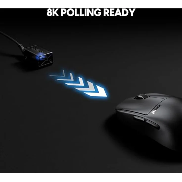 Pulsar Gaming Gears x2 Crazylight, Kabellose und Kabelgebundene Gaming-Maus mit XS-1-Sensor, 32.000 DPI, Ergonomisches Design, Schwarz – Bild 7