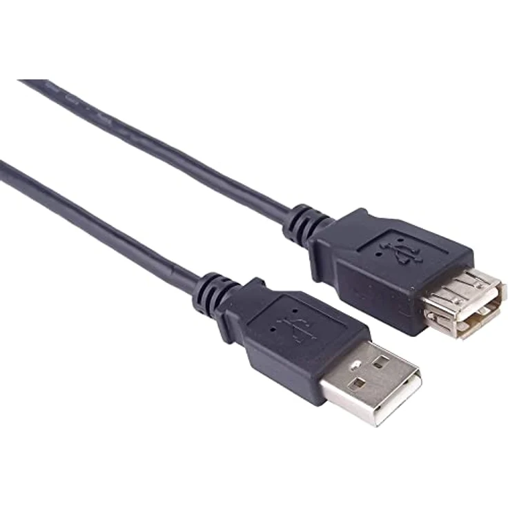 PremiumCord USB 2.0 Verlängerungskabel 0,5m, Datenkabel HighSpeed bis zu 480Mbit/s, Ladekabel, USB 2.0 Typ A Buchse auf Stecker, 2x geschirmt, Farbe schwarz, Länge 0,5m, kupaa05bk – Bild 1