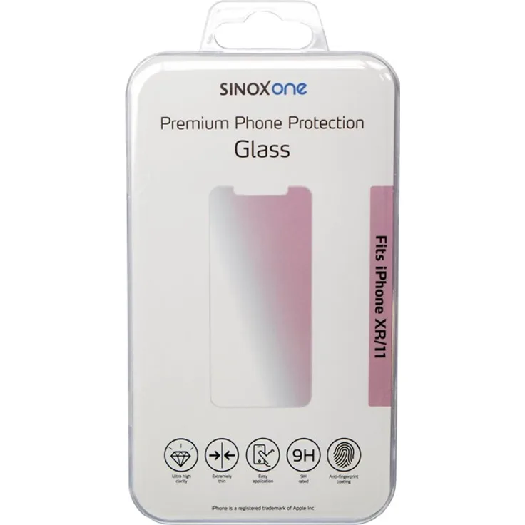 Sinox Protection Glass, Displayschutzfolie für iPhone XR/11, bruchsicheres Glas