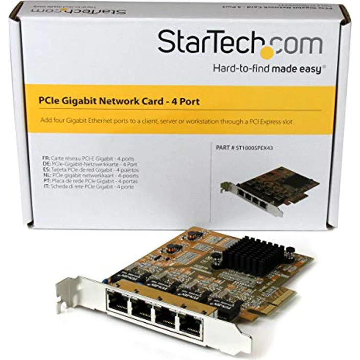 StarTech.com 4 Port PCIe Gigabit Netzwerkkarte, Quad Port PCI Express GbE NIC – Bild 5