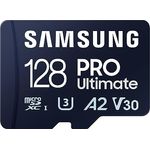 Samsung PRO Ultimate microSD Speicherkarte (MB-MY128SA/WW), 128 GB, UHS-I U3, Full HD & 4K UHD, 200 MB/s Lesen, 130 MB/s Schreiben, für Smartphone, Drohne oder Action-Cam, inkl. SD-Adapter