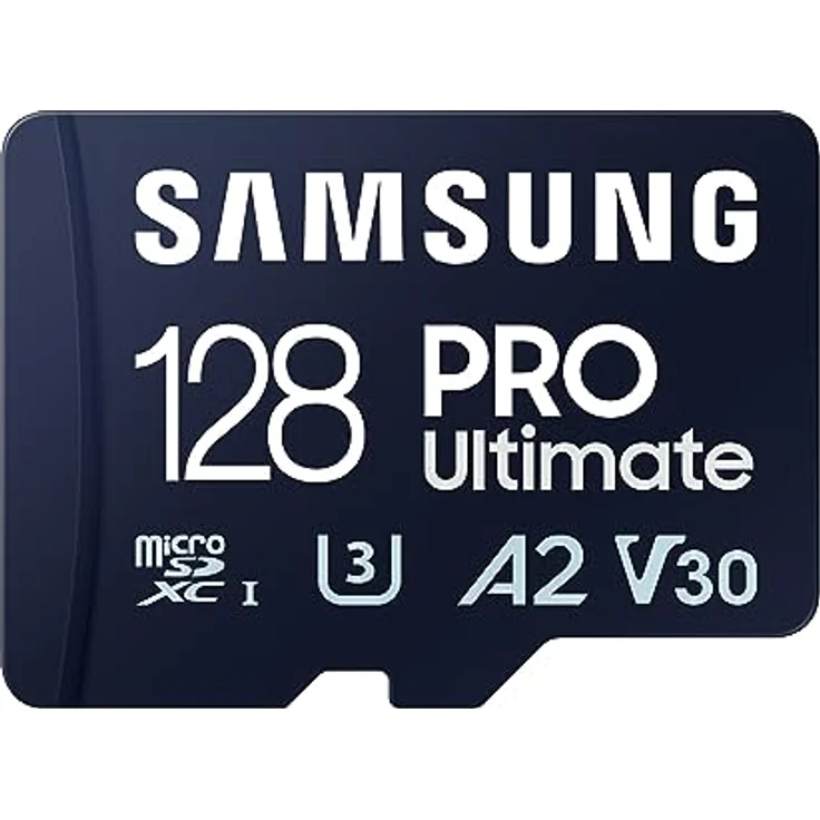 Samsung PRO Ultimate microSD Speicherkarte (MB-MY128SA/WW), 128 GB, UHS-I U3, Full HD & 4K UHD, 200 MB/s Lesen, 130 MB/s Schreiben, für Smartphone, Drohne oder Action-Cam, inkl. SD-Adapter – Bild 1