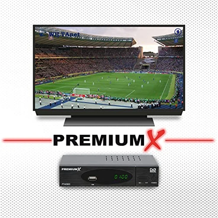 PremiumX FTA 530C DVB-C Kabel Receiver mit USB, HDMI, SCART und 1m Antennenkabel, weiß – Bild 5