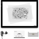 HUION A3 LED Leuchttisch, Leuchtpad Leuchtplatte für Zeichnen, 16,9 x 12,2 Zoll A3 Größe 8 mm Ultradünn