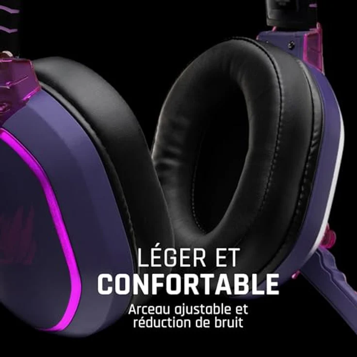 Lexip Casque Sasuke Design by TSUME, Gaming-Headset kabellos mit abnehmbarem Mikrofon, limitierte Serie – Bild 4