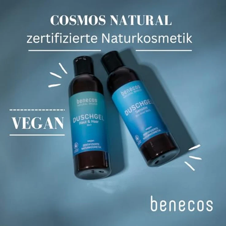 benecos Natural Basics - Duschgel Bio-Orange Energie - 200ml - vegan - derm. getestet, Orange – Bild 4
