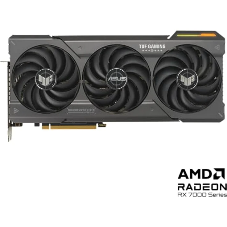 ASUS TUF Gaming Radeon RX 7800 XT OC Edition 16GB GDDR6 Gaming Grafikkarte schwarz (AMD Radeon RX7800XT, PCIe 4.0, 1x HDMI 2.1, 3X DisplayPort 2.1, TUF-RX7800XT-O16G-GAMING) – Bild 2