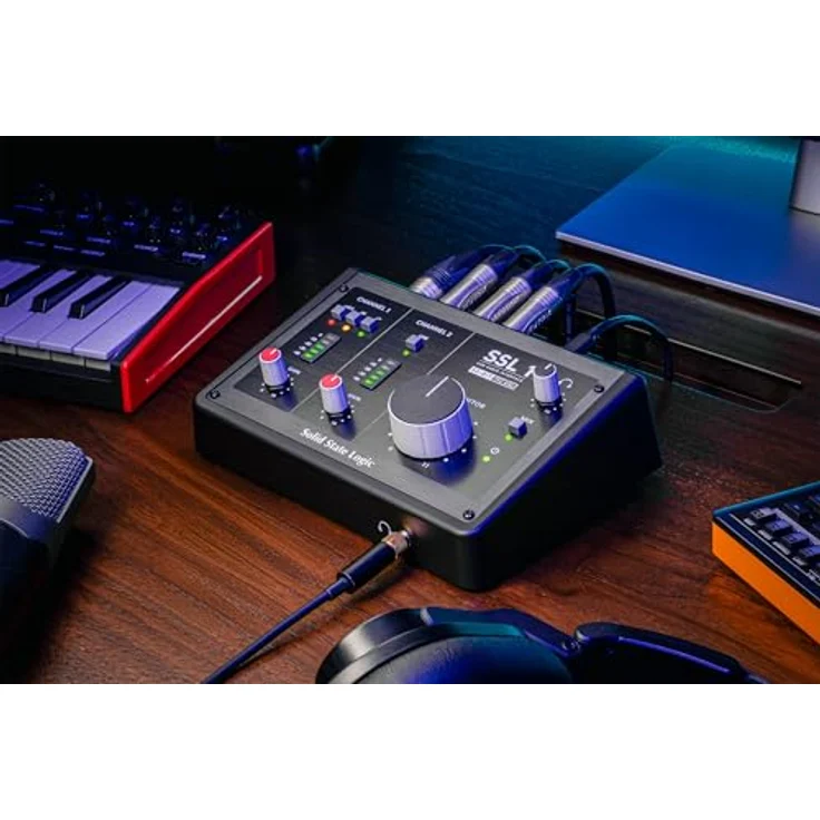 Solid State Logic SSL 1 USB-C-Audio-Interface mit 2 Eingängen, 2 Ausgängen und hochwertigem Mikrofonvorverstärker, Schwarz – Bild 4