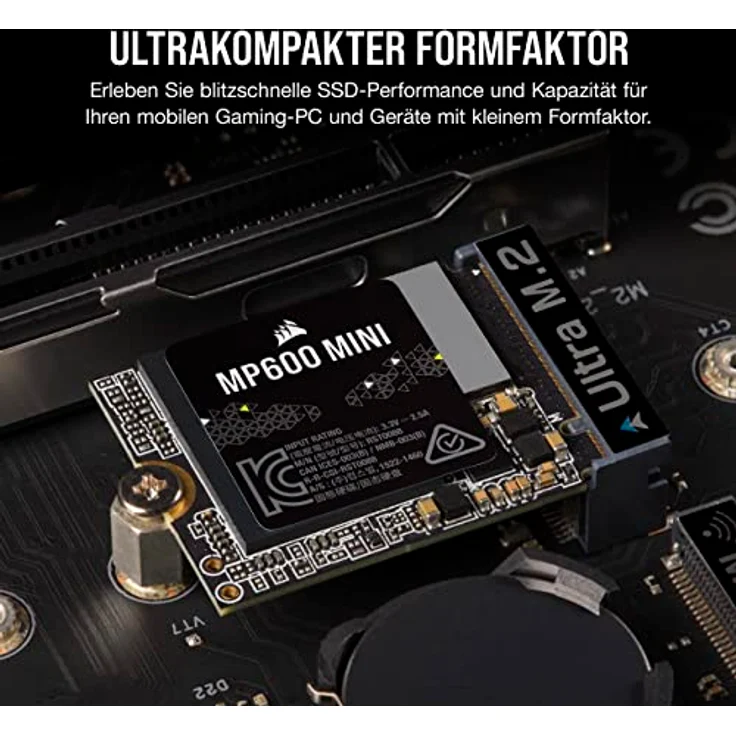 Corsair MP600 MINI 2TB NVMe PCIe M.2 2230 SSD (2000 GB, M.2 2230), SSD - Hochleistungs-SSD mit 2000 GB Speicherkapazität – Bild 2