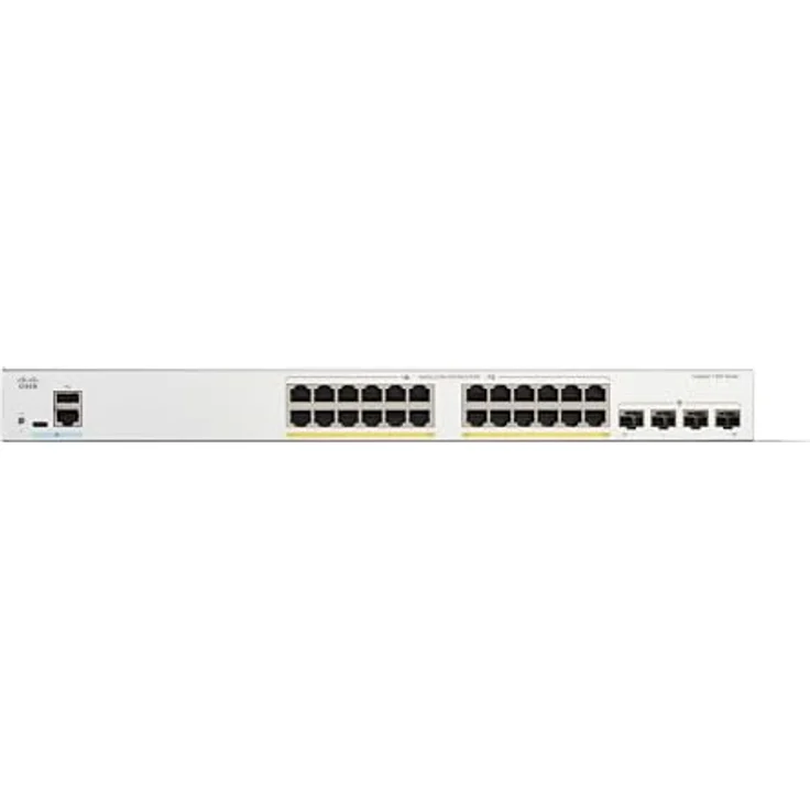 Cisco Catalyst 1300-24P-4G-Managed-Switch, 24-Port-GE, PoE, 4 x 1-GE-SFP, eingeschränkter Lebenszeitschutz (C1300-24P-4G) – Bild 2