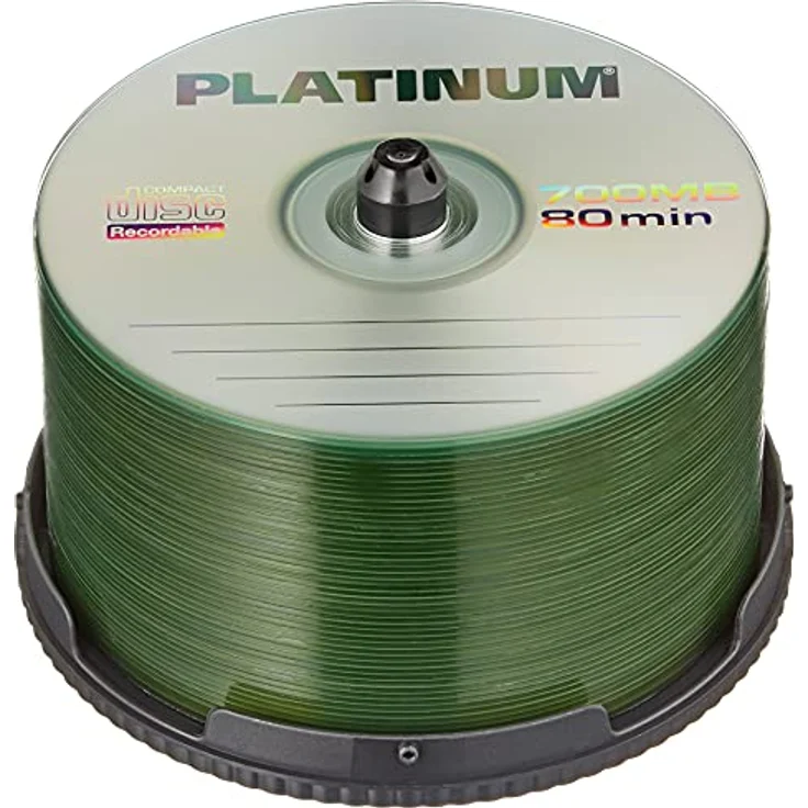 Platinum CD-R 700 MB CD-Rohlinge 52x Speed, 80 Min, 2 x 25er Spindel – Bild 3