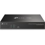 TP-Link VIGI NVR1004H-4P, 4-Kanal PoE Netzwerk-Videorekorder mit 2TB Speicher und 8MP Auflösung