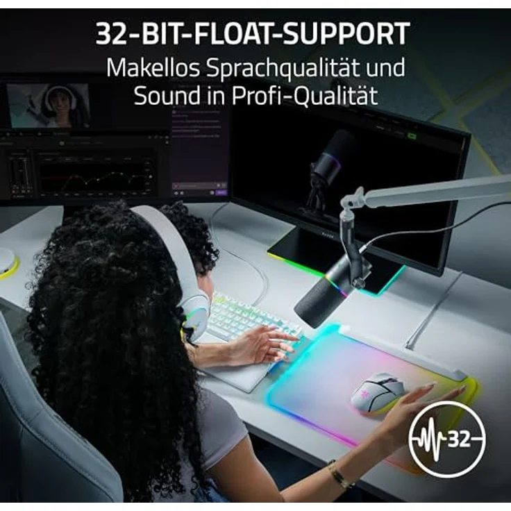 RAZER Seiren V3 Pro, Streaming-Mikrofon mit exzellenter Klangqualität, Schwarz – Bild 2
