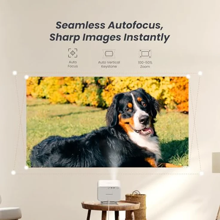 Yaber L2 Plus, Full HD Beamer mit 700 lm Helligkeit, 1.38:1 Projektionsverhältnis, Weiss – Bild 7