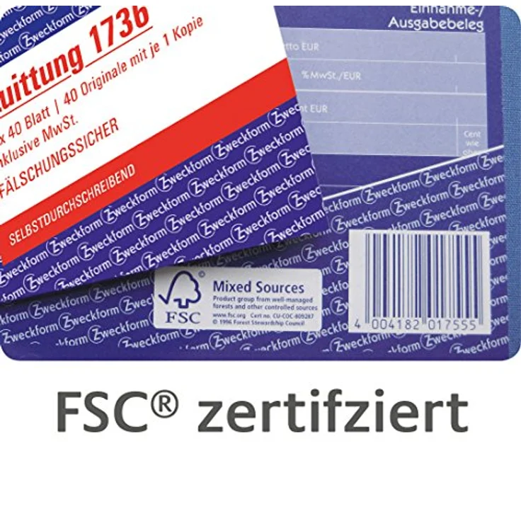 Avery Zweckform Kassenbericht Formularblock A5, 2x40 Blatt, selbstdurchschreibend mit Ausfüllhilfe – Bild 5