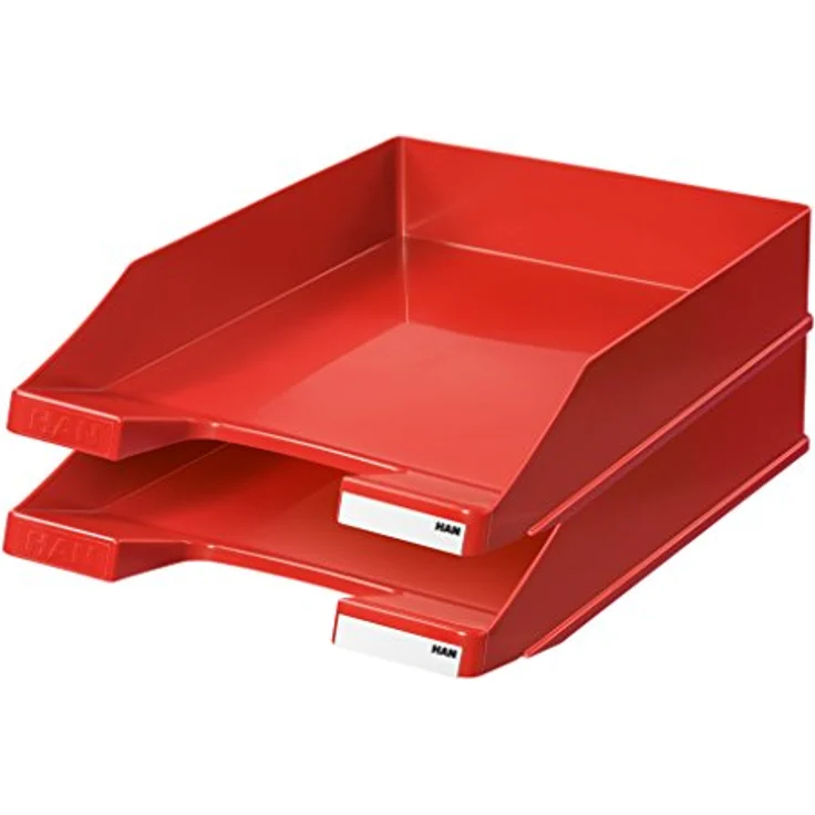 Han Briefablage 1027-x-17, Klassik, A4, rot, stapelbar, Kunststoff – Bild 2