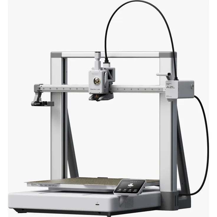Bambu Lab A2L 3D-Drucker, Großformat-FDM mit 330 × 320 × 325 mm Druckvolumen, Mehrfarbdruck und modularen Erweiterungen