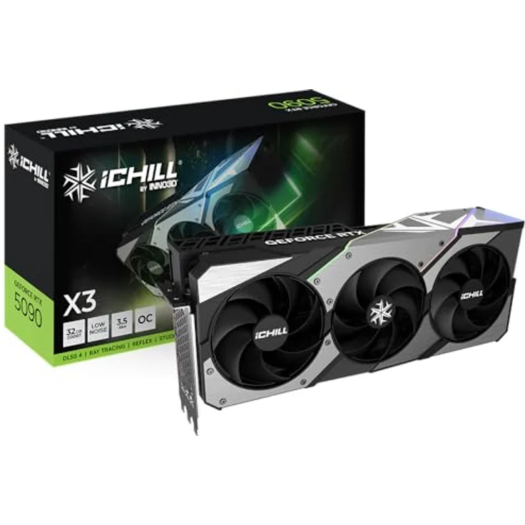 Inno 3D GeForce RTX 5090 iChill X3, 32GB GDDR7-Grafikkarte mit PCIe x16, HDMI® 2.1 und DisplayPort 2.1 – Bild 1