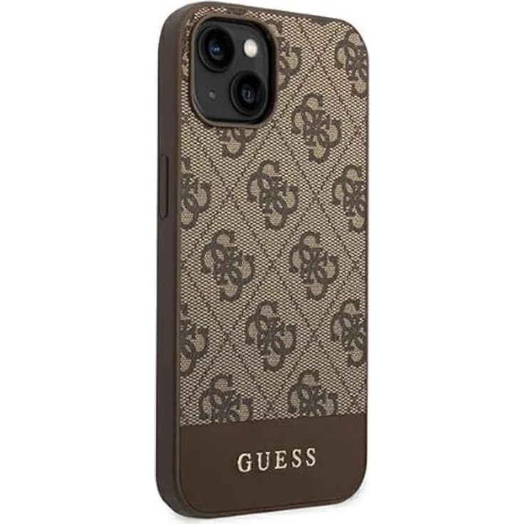 CG MOBILE Guess GUHCP14SG4GLBR hülle für iPhone 14 6,1" braun Hard case 4G Stripe Collection – Bild 4