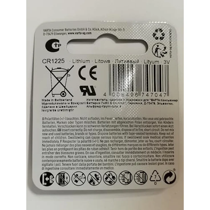 Varta 3392 Knopfzelle Lithium (6225 CR 1225) – Bild 5