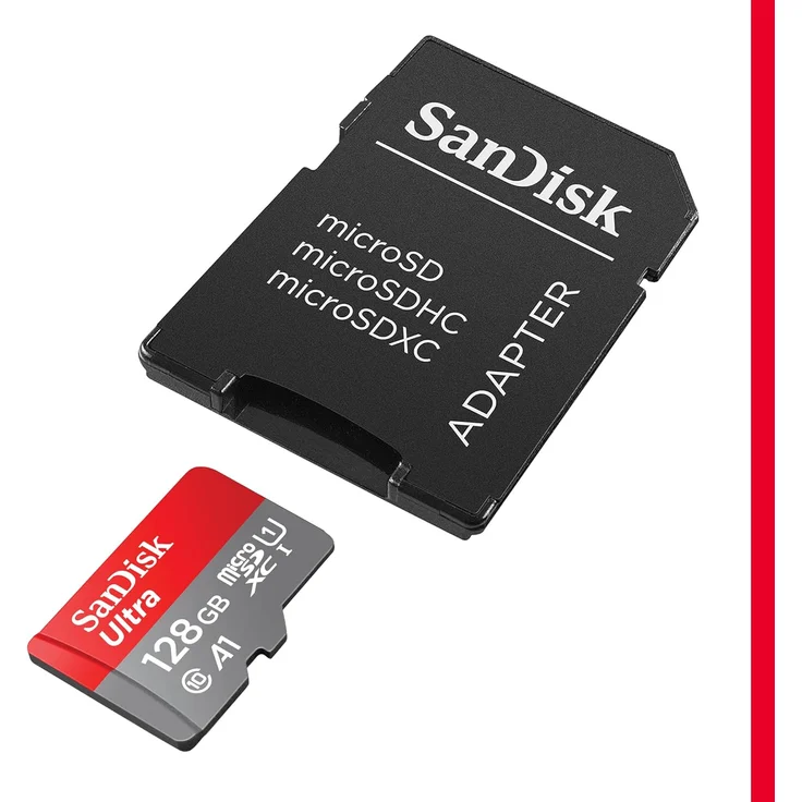 SanDisk Ultra 128 GB MicroSDXC Speicherkarte UHS-I Class 10 140 MB-s mit Adapter (SDSQUAB-128G) – Bild 2