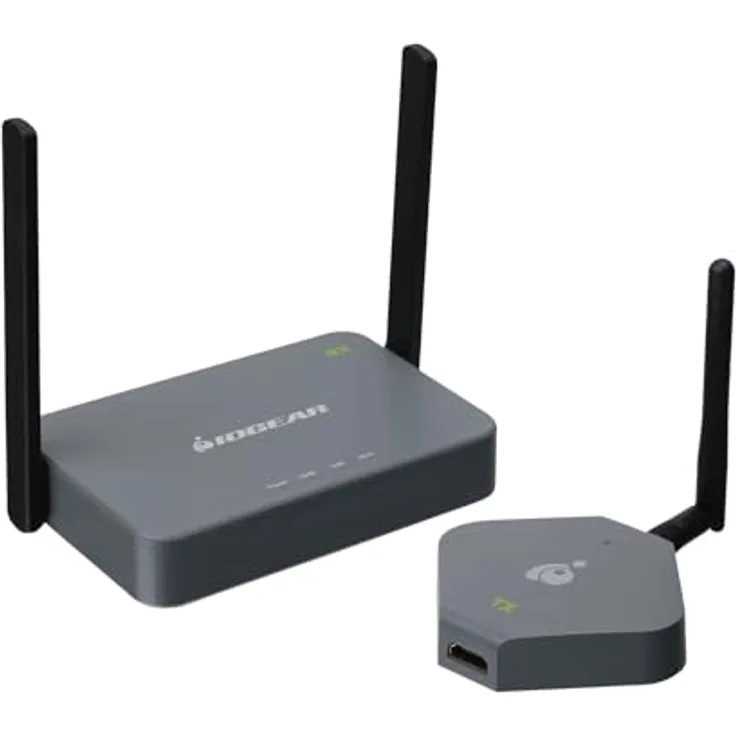 IOGEAR Wireless HDMI Transmitter and Receiver 4K, 5 GHz, 100 FT für Laptop/PC/iPhone/HDTV/Projektor, Plug-and-Play Streaming Kit
